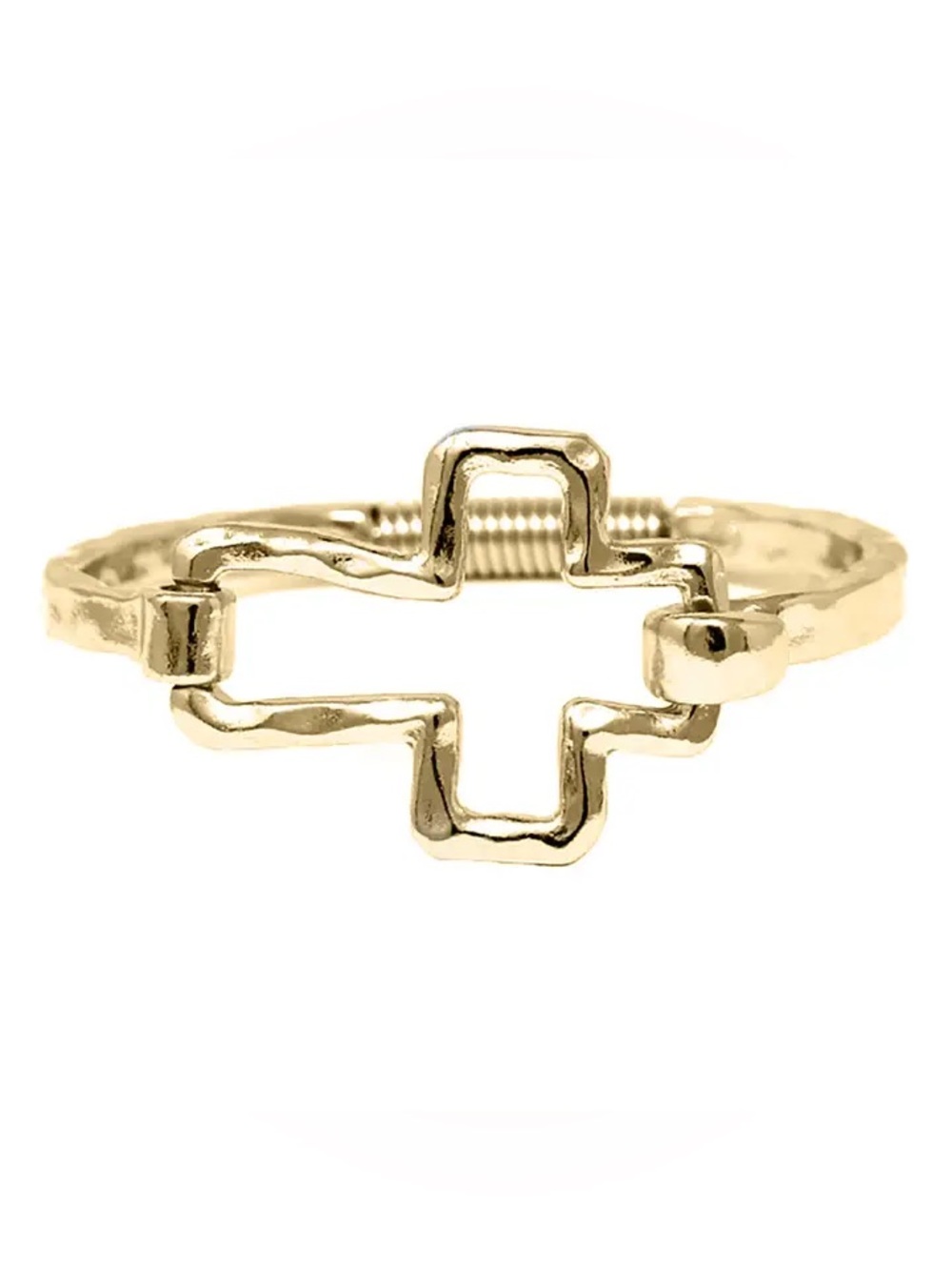 Goldtone Open Cross Bracelet NFT NFS
